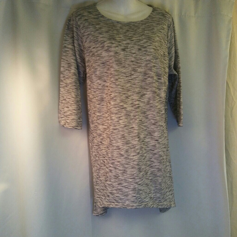 Heather Gray Soft Knit Tunic, 1x